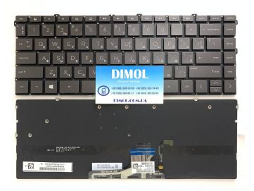 Оригинальная клавиатура для HP Spectre x360 13-AW, 13-AW0008CA, 13-AW0010CA, 13-AW0020NR, 13-AW0023DX series, ru, brown, подсветка
