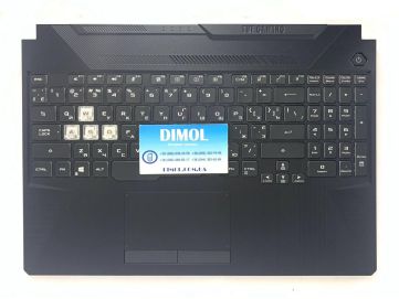 Оригинальная клавиатура для Asus TUF Gaming FA506, FA566, FX506, FX566, TUF506, TUF566, FX506IU, FX506IV, FX506LU series, ru, черный, RGB-подсветка, передняя панель (VER1)