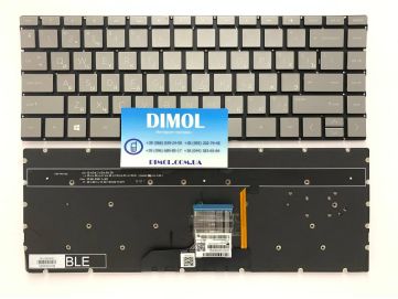 Оригинальная клавиатура для ноутбука HP Pavilion 13-AD, 13-AE, 13-AP, 13-AN, 13-AQ, 13-AG, 13-AH, 13-BF series, ru, светло-серый, подсветка