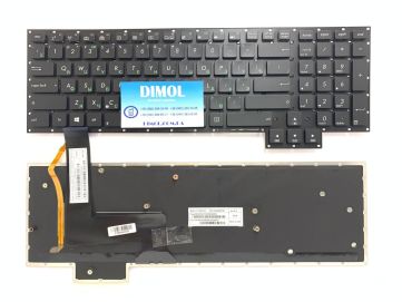 Оригинальная клавиатура для ноутбука Asus ROG G750, G750JH, G750JM, G750JS, G750JW, G750JX, G750JZ series, rus, black, подсветка