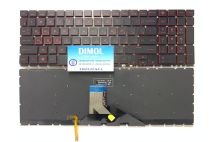Оригинальная клавиатура для ноутбука HP Omen 15-DC series, rus, black, красная подсветка
