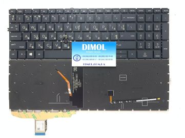 Оригинальная клавиатура для ноутбука HP Elitebook 755 G7, 850 G7, 850 G8, 855 G7, 855 G8, HP ZBook Firefly 15 G7, 15 G8 series, ru, black, подсветка