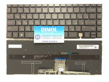 Оригинальная клавиатура для ноутбука HP Spectre x360 14-EA, 14-EA0000, 14-EA1000, 14-EA2000, 14t-EA series, коричневый, ru, подсветка