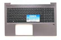 Оригинальная клавиатура для ноутбука HP ZBook Firefly 15 G7, 15 G8 series, ru, black, подсветка, серебристо-серая передняя панель Оригинальная клавиатура для ноутбука HP ZBook Firefly 15 G7, 15 G8 series, ru, black, подсветка, серебристо-серая передняя панель
