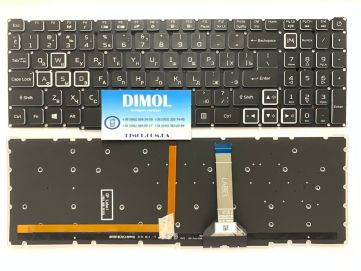 Оригинальная клавиатура для ноутбука Acer Nitro 5 AN515-56, AN515-57, AN515-45, AN517-41 series, ru, black, RGB-подсветка