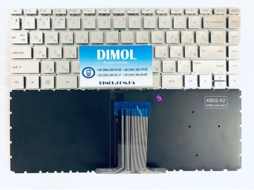 Оригинальная клавиатура для ноутбука HP Pavilion 14-AB, x360 13-u, Pavilion 14al series, silver, ru, подсветка
