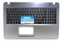 Оригинальная клавиатура для ноутбука Asus R541, R541U, X541, X541S, A541U, F541U, X541L series, black, uk, серая передняя панель Оригинальная клавиатура для ноутбука Asus R541, R541U, X541, X541S, A541U, F541U, X541L series, black, uk, серая передняя панель