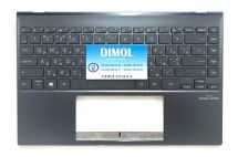 Оригинальная клавиатура для ноутбука Asus ZenBook UX325, UX325E, UX325EA, UX325J series, black, ru, подсветка, черная передняя панель