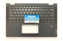Оригинальная клавиатура для ноутбука Lenovo IdeaPad Flex 5-14, Flex 5-14IIL, 5-14IIL05, 5-14ARE05 series, rus, black, подсветка, темно-серая передняя панель