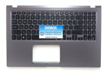 Оригинальная клавиатура для ноутбука Asus X515, X515EA, X515ER, X515MA, X515EP series, ru, black, передняя панель серый шифер