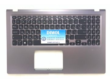 Оригинальная клавиатура для ноутбука Asus X515, X515EA, X515ER, X515MA, X515EP series, ru, black, передняя панель серая, подсветка
