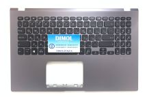 Оригинальная клавиатура для ноутбука Asus VivoBook 15 X509, X509FA, X509FB, X509JA, X509MA, X509UA, X509UB series, укр, black, подсветка, темно-серая передняя панель