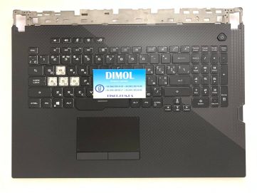 Оригинальная клавиатура для ноутбука Asus ROG Strix Scar III G731, G731GW, G731GT, G731GU series, rus, черный, передняя панель, RGB-подсветка