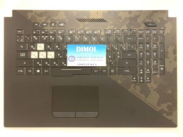 Оригинальная клавиатура для ноутбука Asus ROG Strix Scar II GL704, GL704GM-DH74, GL704GV-DS74, GL704GW series, ru, черный, черная передняя панель, RGB-подсветка