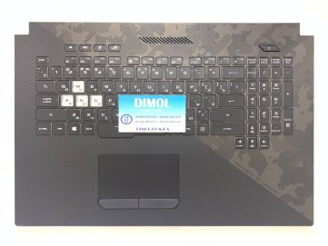 Оригинальная клавиатура для ноутбука Asus ROG Strix Scar II GL704, GL704GM-DH74, GL704GV-DS74, GL704GW series, ru, черный, черная передняя панель, RGB-подсветка