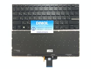 Оригинальная клавиатура для ноутбука Asus Pro 14 M3400, M3400QA, M7400 series, ru, черный, подсветка