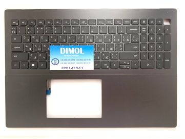 Оригинальная клавиатура для ноутбука Dell Vostro 5620, 5625 series, ukr, black, подсветка, черная передняя панель