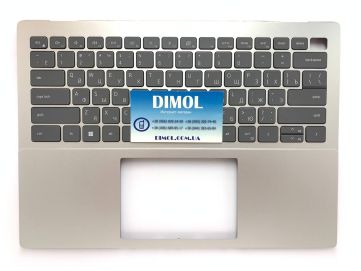 Оригинальная клавиатура для ноутбука Dell Inspiron 5420, 5425 series, rus, black, подсветка, серебристая передняя панель
