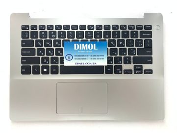 Оригинальная клавиатура для Dell Inspiron 5480, 5485, 5488 series, ru, black, серебристая передняя панель