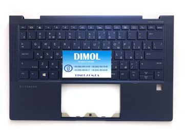 Оригинальная клавиатура для ноутбука HP Elite Dragonfly G2 series, ru, dark blue, подсветка, темно-синяя панель