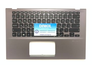 Оригинальная клавиатура для ноутбука Asus Vivobook 14 X412, X412F, X412FA, X412U, X412D, X412UA, X412UF, X412FL, X412DK series, black, rus, сланцево-серая панель