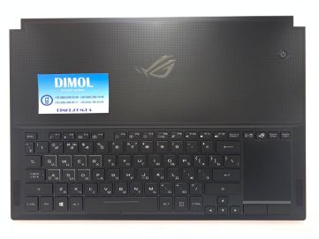 Оригинальная клавиатура для ноутбука Asus ROG GX501, GX501VI, GX501VS, GX501GI, GX501VIK series, black, ru, RGB - подсветка, черная передняя панель