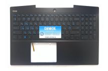 Оригинальная клавиатура для ноутбука Dell G3 15 3500, 15 3590 series, ru, black, голубая подсветка, черная передняя панель 