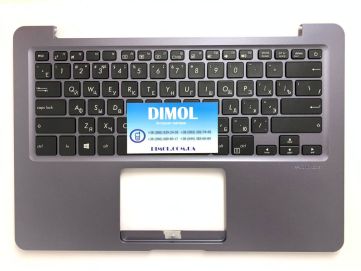 Оригинальная клавиатура для ноутбука Asus Vivobook 14 E406, E406S, E406SA, E406M, E406MA series, черный, rus, серая передняя панель