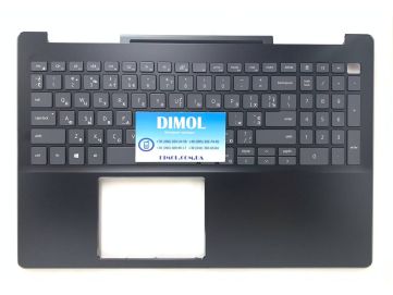 Оригинальная клавиатура для ноутбука Dell Vostro 7590 2-in-1 series, rus, black, подсветка, черная передняя панель