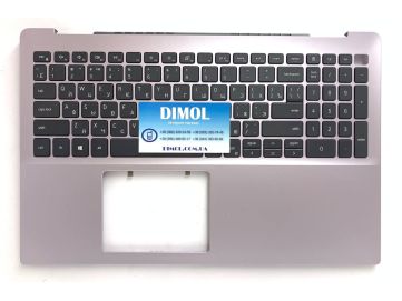 Оригинальная клавиатура для ноутбука Dell Vostro 15 5590, V5590 series, rus, black, светло-фиолетовая передняя панель