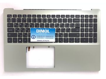 Оригинальная клавиатура для ноутбука Dell Vostro 15 5590, V5590 series, rus, black, Mint Green передняя панель