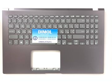 Оригинальная клавиатура для ноутбука Asus VivoBook 15 X509, X509FA, X509FB, X509JA, X509MA, X509UA, X509UB series, укр, grey, темно-серая передняя панель