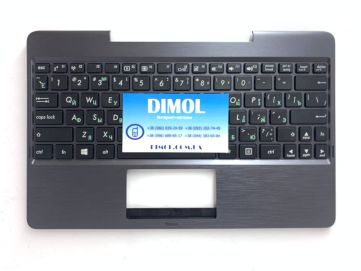 Оригинальная клавиатура для ноутбука Asus T100, T100A, T100C, T100CHI, T100T, T100TA, T100TAF, T100TAL, T100TAM, T100TAR rus, black, серая передняя панель 