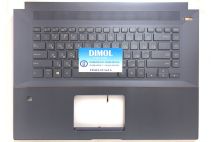 Оригинальная клавиатура для ноутбука Asus ProArt StudioBook Pro W700, W700G2T, W700G3T, W700G1T series, rus, gray, серая передняя панель, подсветка 