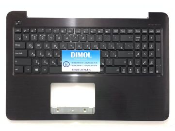 Оригинальная клавиатура для ноутбука Asus X556, X556UV series, ukr, black, черная передняя панель