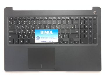 Оригинальная клавиатура для Dell Latitude 3500, E3500 series, rus, black, подсветка, черная передняя панель