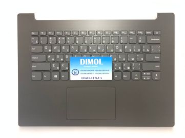 Оригинальная клавиатура для ноутбука Lenovo IdeaPad 320-14IKB, 320-14ISK series, rus, gray, серая передняя панель