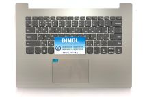 Оригинальная клавиатура для ноутбука Lenovo IdeaPad 320-14IKB, 320-14ISK series, rus, gray, серебристая передняя панель
