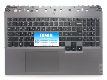 Оригинальная клавиатура для ноутбука Lenovo Legion 5 Pro 16ACH6H (Graphics card 3060) series, black, rus, подсветка, серая передняя панель