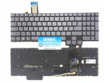 Оригинальная клавиатура для ноутбука Lenovo Legion 5 Pro 16ARH7, 16ARH7H, 16IAH7, 16IAH7H, 16IRX8 ukr, grey, RGB - подсветка