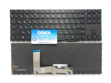 Оригинальная клавиатура для ноутбука HP Omen 15-EN, 15-EK, 15-EN0013DX series, ru, black, белая подсветка