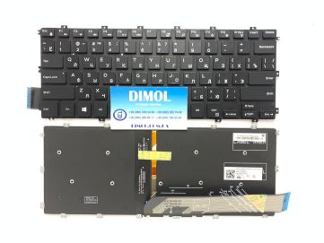 Оригинальная клавиатура для Dell Inspiron 5480, 5481, 5580, Vostro 5481, 5581, Dell P93G, P11G, P77F, Dell 3400  series, ru, black, подсветка