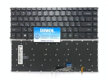 Оригинальная клавиатура для ноутбука Samsung 940X5N, 940X5M, NP940X5N, NP940X5M series, ru, black, подсветка 