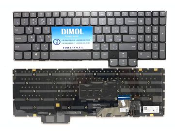 Оригинальная клавиатура для ноутбука Lenovo Legion Y9000K series, rus, gray, подсветка - RGB  