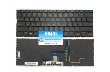 Оригинальная клавиатура для ноутбука Asus Zenbook Flip 14 UX463 series, rus, black, подсветка  