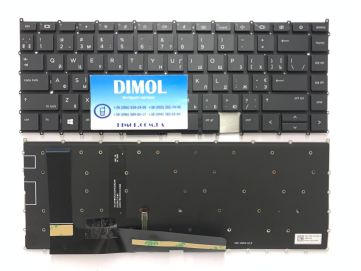 Оригинальная клавиатура для ноутбука HP EliteBook X360 1040 G7, 1040 G8 series, ukr, black, подсветка