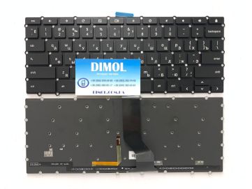 Оригинальная клавиатура для ноутбука Acer ChromeBook C910 CB3-531, CB3-431, CB5-571 series, ru, black, подсветка 