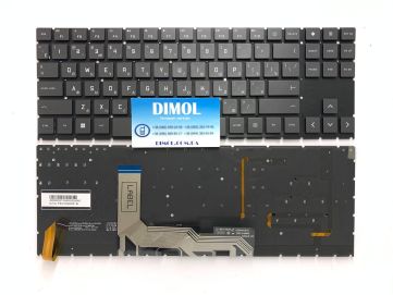 Оригинальная клавиатура для ноутбука HP Omen 15-EN, 15-EK, 15-EN0013DX series, ru, black, подсветка - RGB