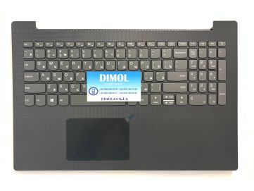 Оригинальная клавиатура для ноутбука Lenovo IdeaPad 330C-15, 330C-15IKB, 130-15AST series, rus, gray, черная передняя панель