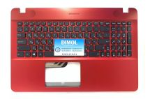 Оригинальная клавиатура для ноутбука Asus R541, R541U, X541, X541S, A541U, F541U, X541L series, black, красная передняя панель